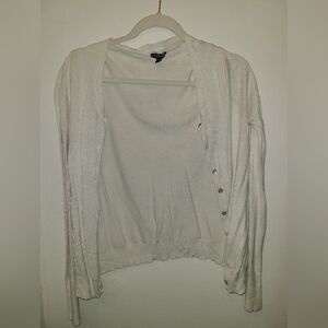 White Express Women's Button Cardigan